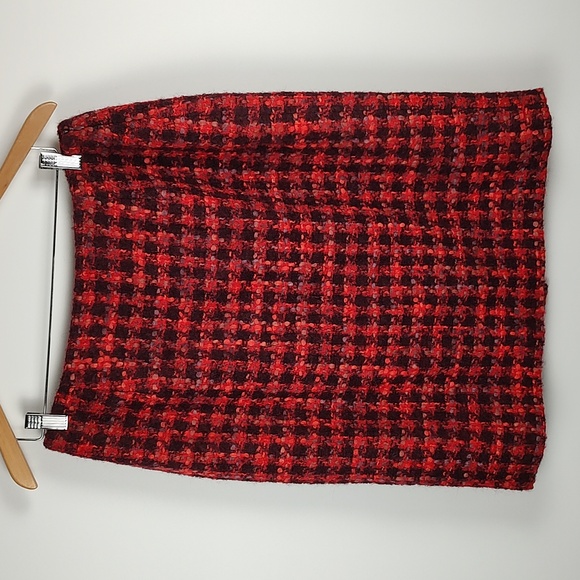 Wool Blend Tweed 2 Piece Suit Blazer Skirt Set Y2K Lined Size 12 Jones NY - Picture 6 of 15